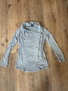 Market & Spruce Gray Zip Sweater